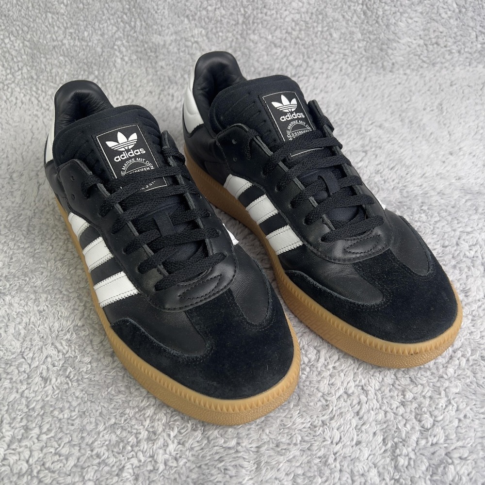 Adidas Samba Shoes Mens Size 13 Black White Gum Suede Low Top Sneakers IE1379